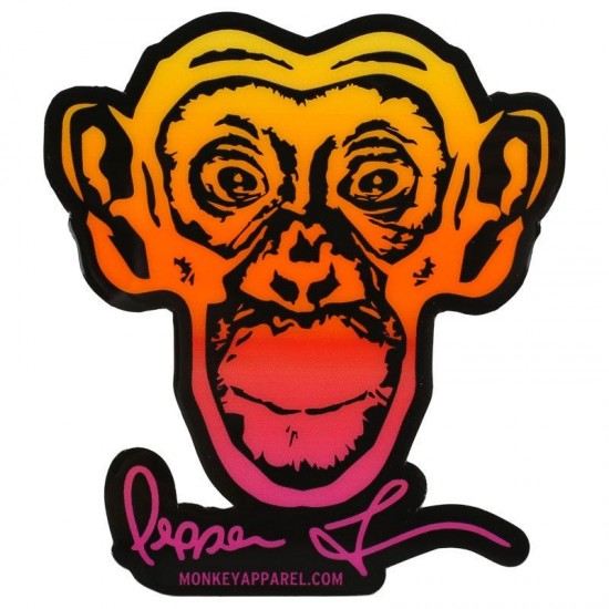 Monkey Sport by Pepper Foster - Monkey Logo Sticker (Yellow/Pink) Promotions