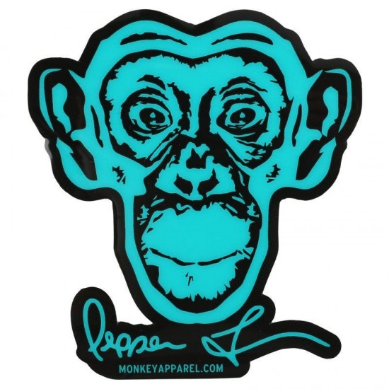 Monkey Sport by Pepper Foster - Monkey Logo Sticker (Teal) Promotions